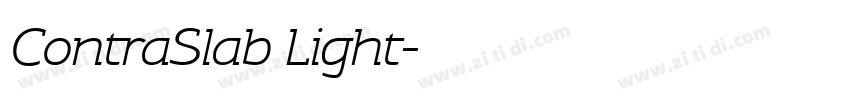 ContraSlab Light字体转换